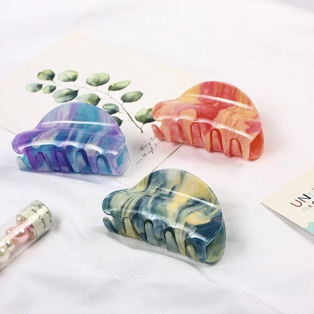 8.5cm Candy Color Semicircle Hair Clip Simple Fashionable Womens Back of Head Gripper Party Girl Hair Accessories Gift 250103