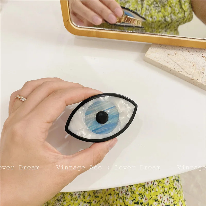 Acetate Hair Claw Clips Geometric Blue Eyes Vintage Ins Medium Size Colorful Clamps Eye Grab Women Hair Accessories 250103
