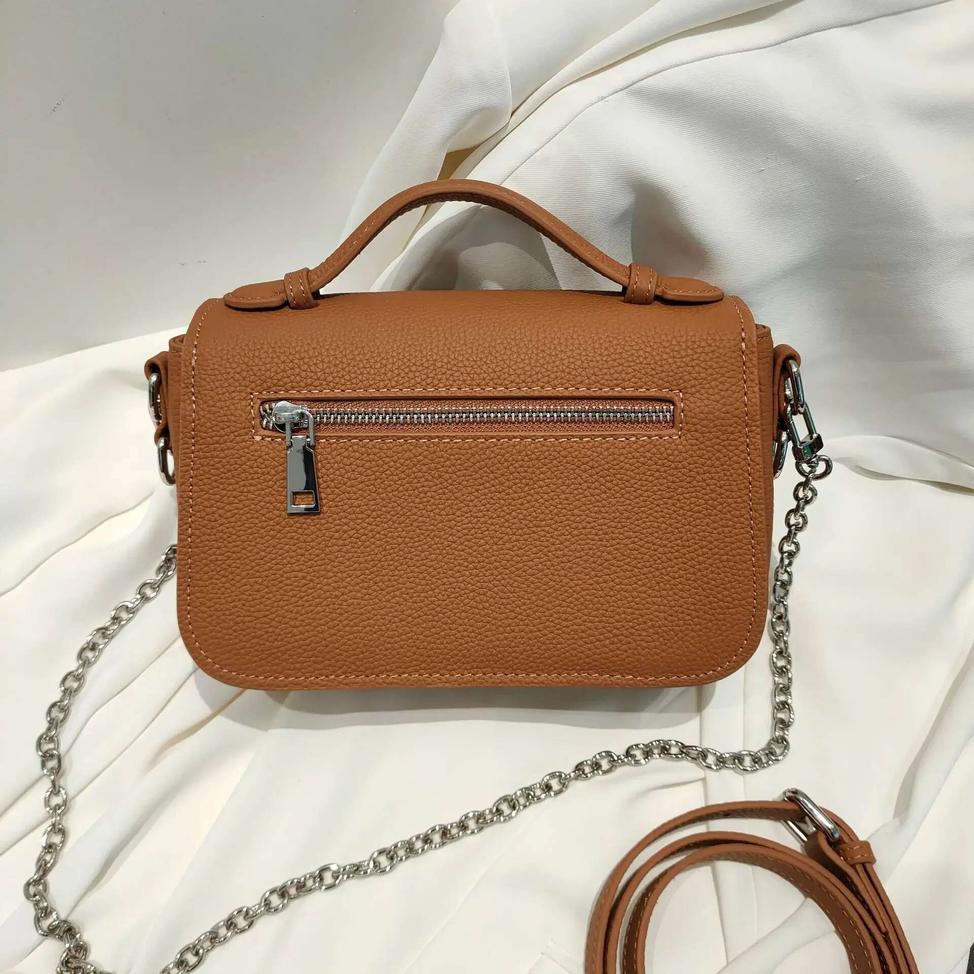 2025 New Pink White Women Messenger Lock Design High Quality Top Layer Cow Leather Ladies Shoulder Crossbody Bag