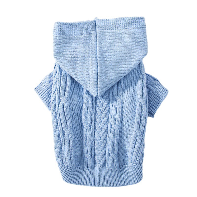 Pet cat sweater clothes hooded knitted sweater autumn and winter adult cat and kitten warm pet clothes