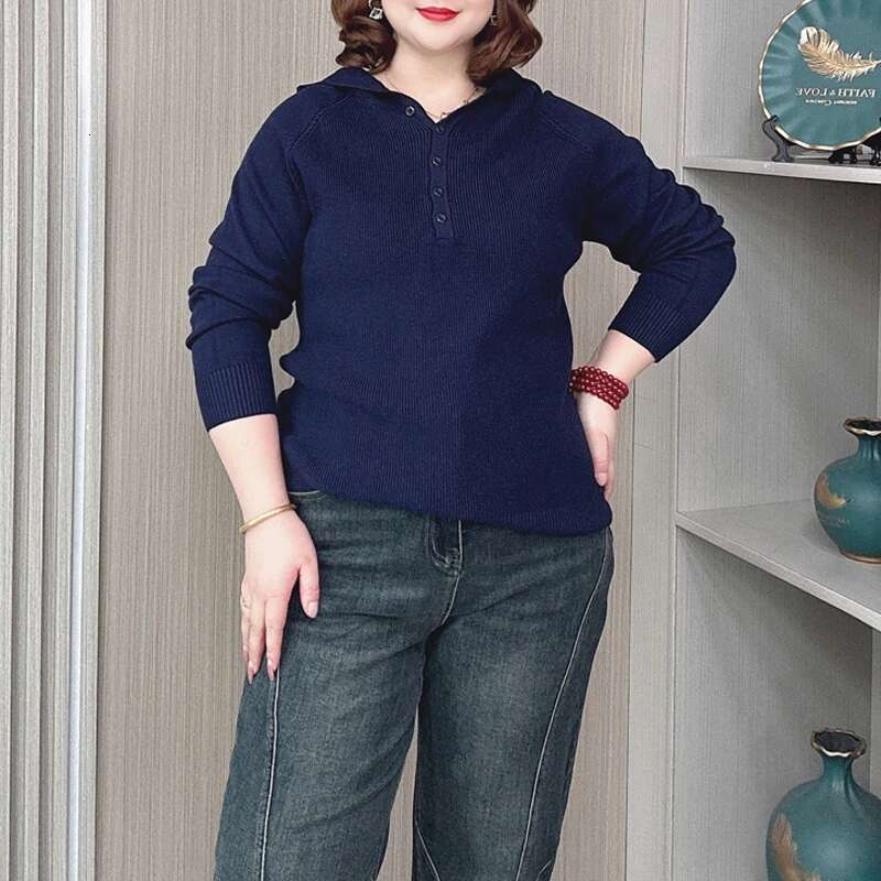 Women's Hooded Button-Up Sweater, Long Sleeve, Loose Pullover, Casual Jumpers, Plus Size, Autumn, Winter, New