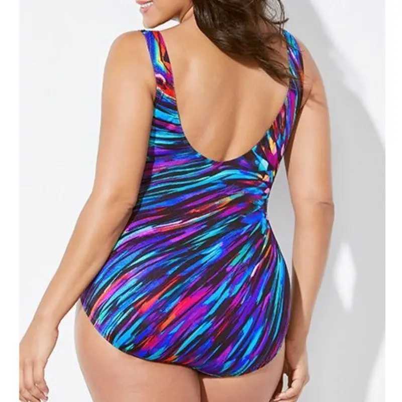 Sexy Large Size Swimwear 2025 Push Up Bodysuit Women Plus Size Swimsuit Closed XXXL One Piece Beachwear Fa Bathing Suit PoolXJ240108
