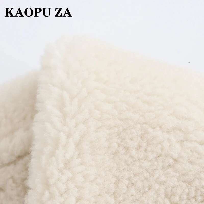 KAOPU ZA 2024 Autumn/Winter Woman Casual Turn-Down Collar Long Sleeve Jacket Coat Female Vintage Single-Breasted Solid Color Top