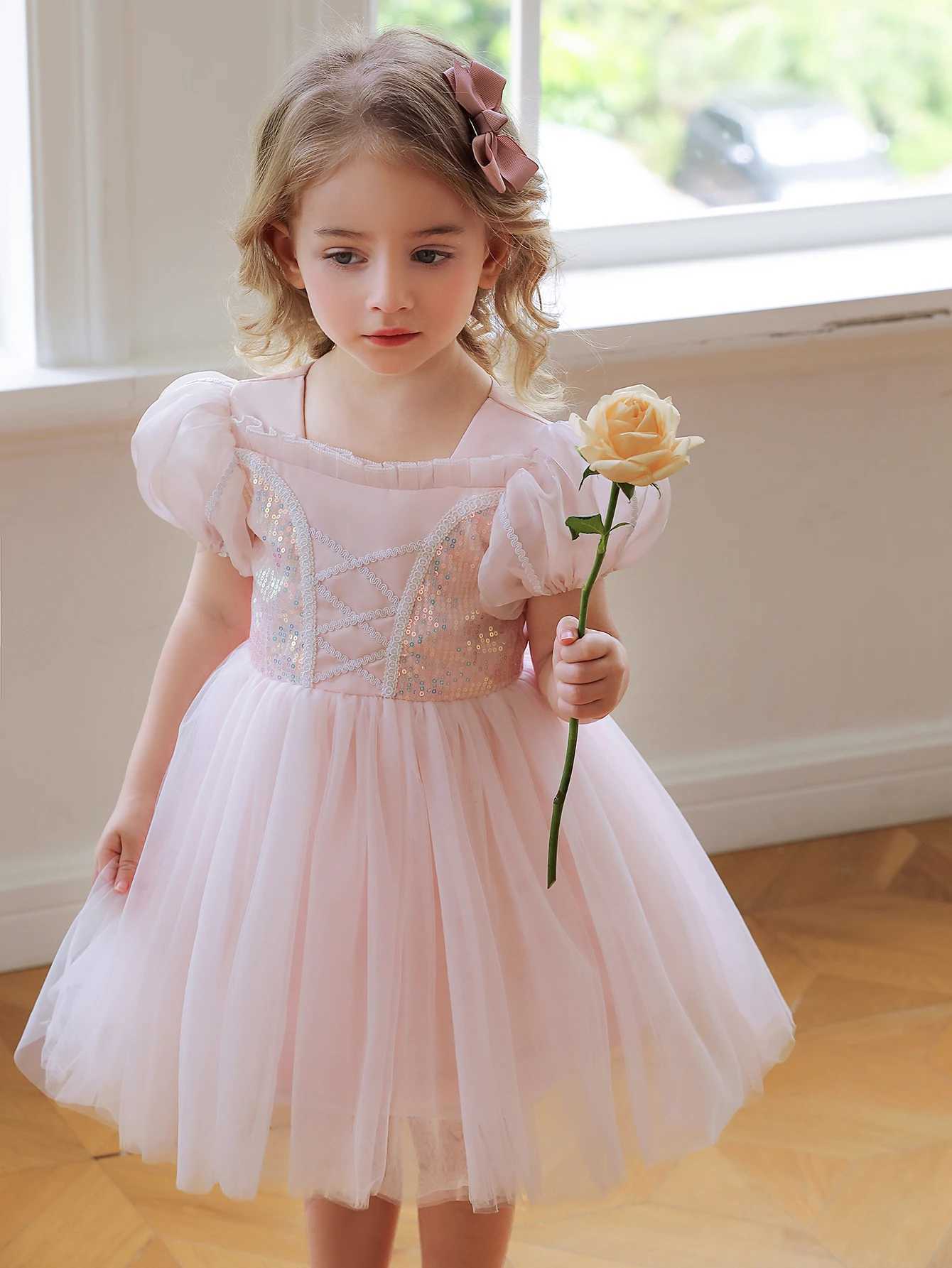 Wholesale Children Clothes Girls Frock Knee-Length Par Dresses For 4yr Little GirlXJ250108