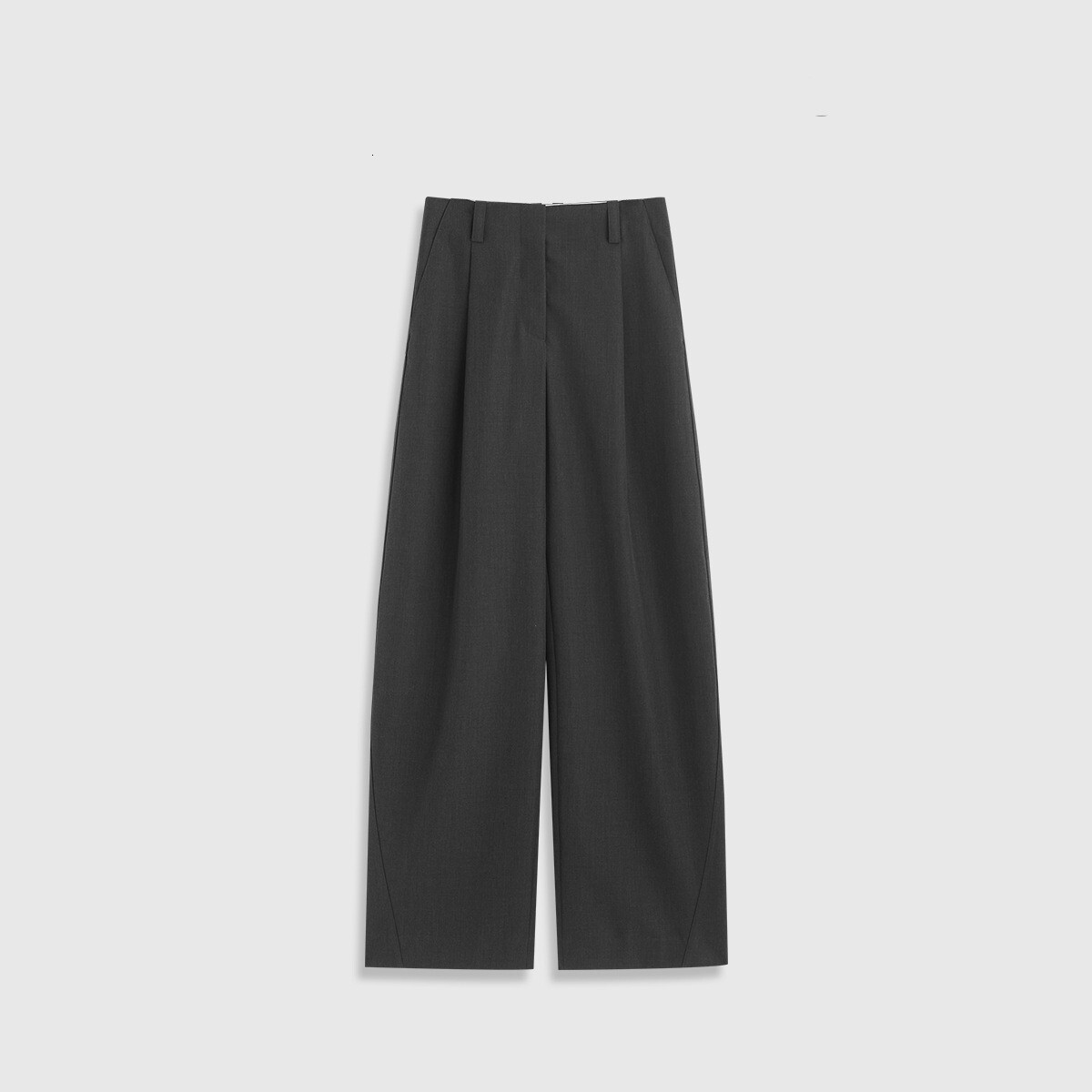 TWOTWINSTYLE Solid Loose Spliced Pockets Minimalism Pant For Women Patchwork Zipper High Waisted Wide Leg Pants Female Clothing