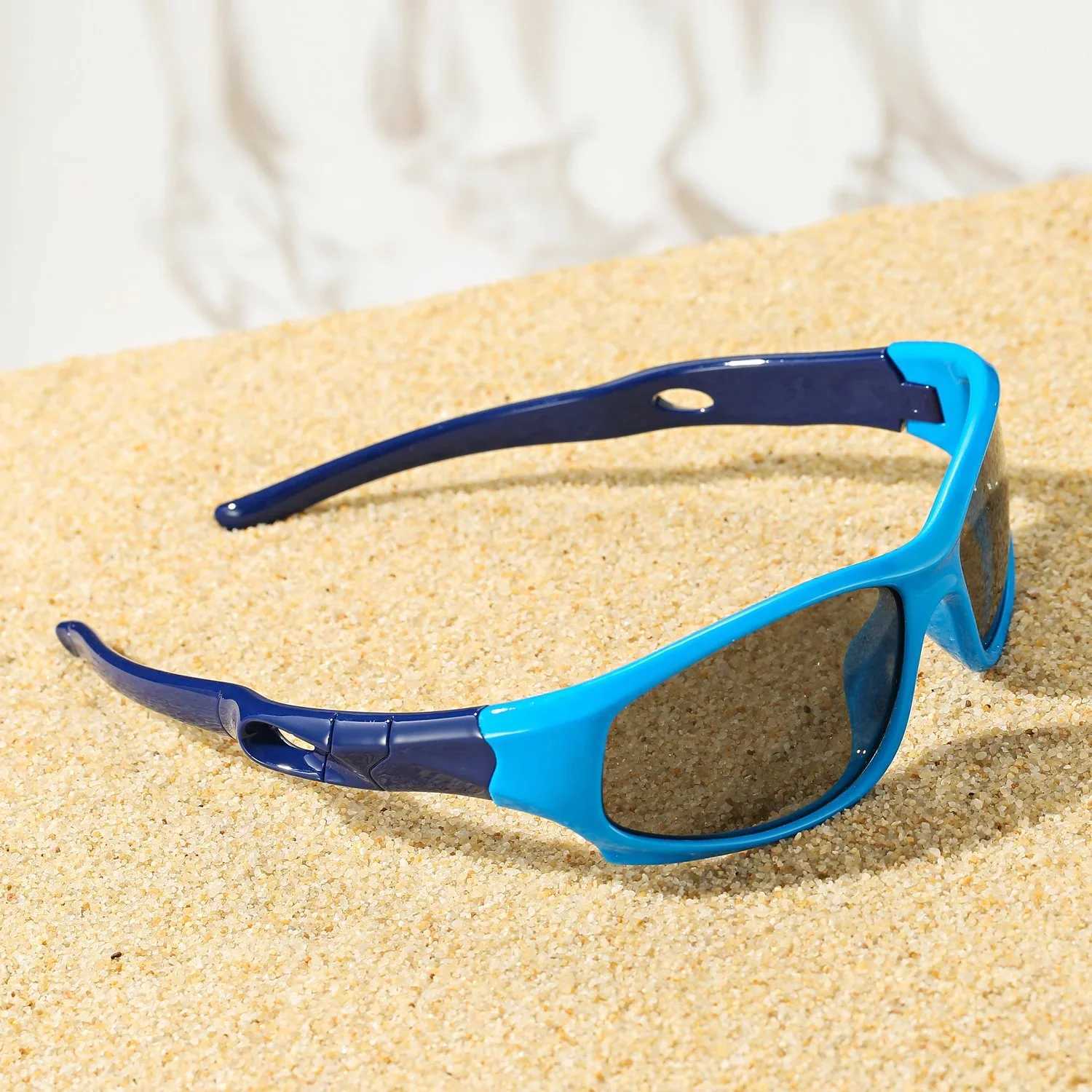Childrens sunglasses polarized UV protection sports unbreakable flexible rubber sunshade suitable for children aged 3-12 years old W250109