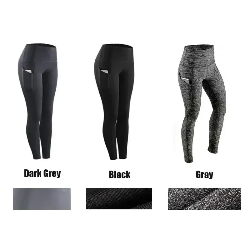 High Waist Legging Pockets Fitness Bottoms Running Sweatpants for Women Quick-Dry Sport Trousers Workout Yoga Pants 241231