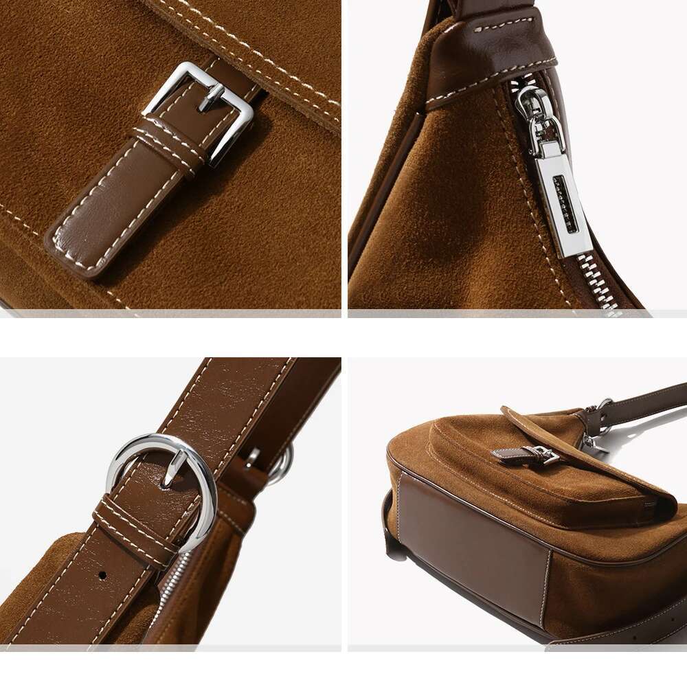 2025 Retro High Silk Matte Leather Premium Underarm With Large Capacity Single Shoulder Crossbody Postman Bag