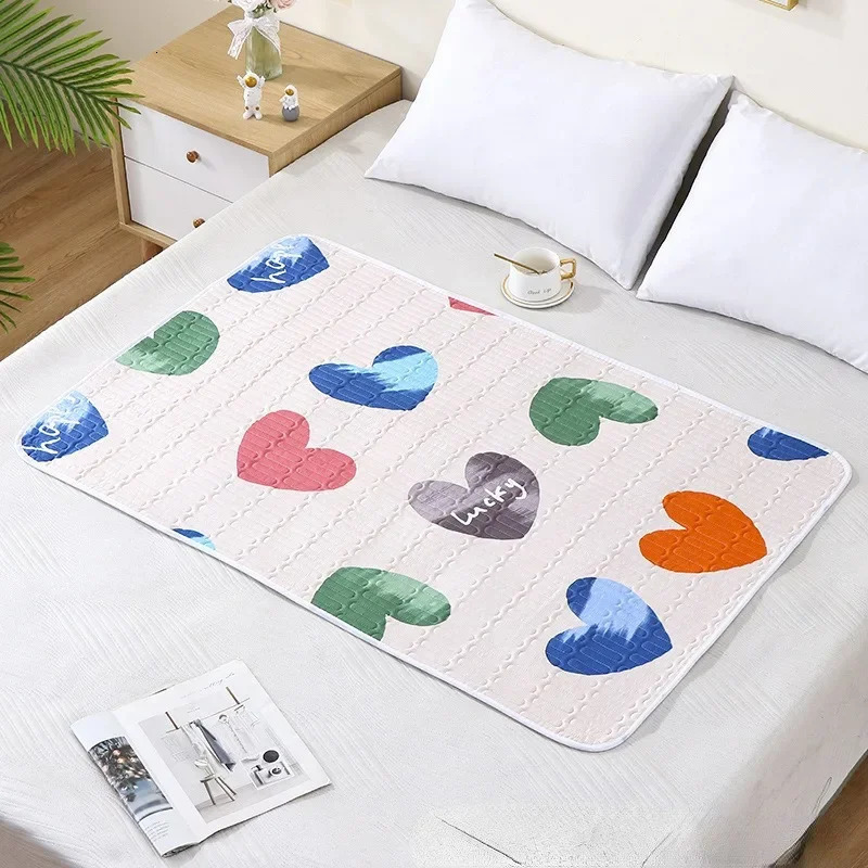 Waterproof Washable Mattress Urine Mat for Baby Toddlers Cartoon Bed Protector Diaper Bedding Urine Pads Cloth Breathable 250109