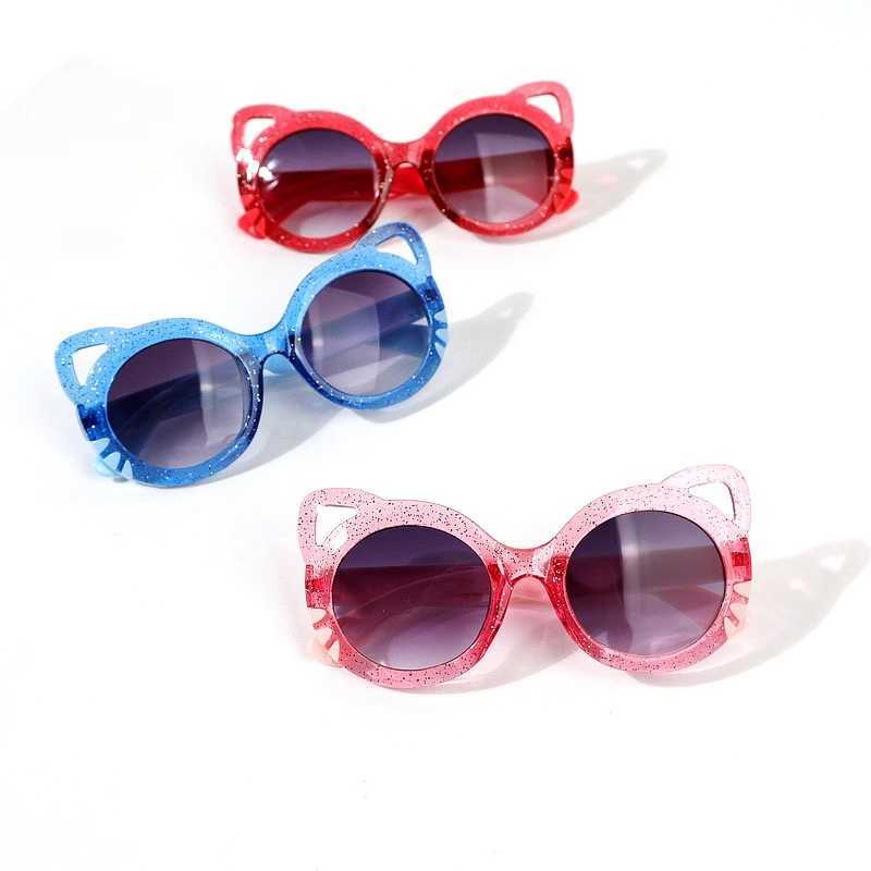 2024 Sumer New Childrens Cat Sunglasses Baby Sunglasses Anti UV Glasses Cute Girls Fashion Sunglasses W250109
