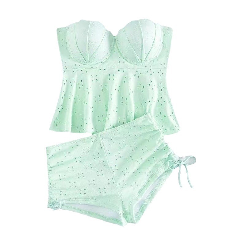 2025 New Sexy Beach Bikini Designer Swimsuit Hollow Shell Hard Wrap Solid Women's Bikini Swimsuit