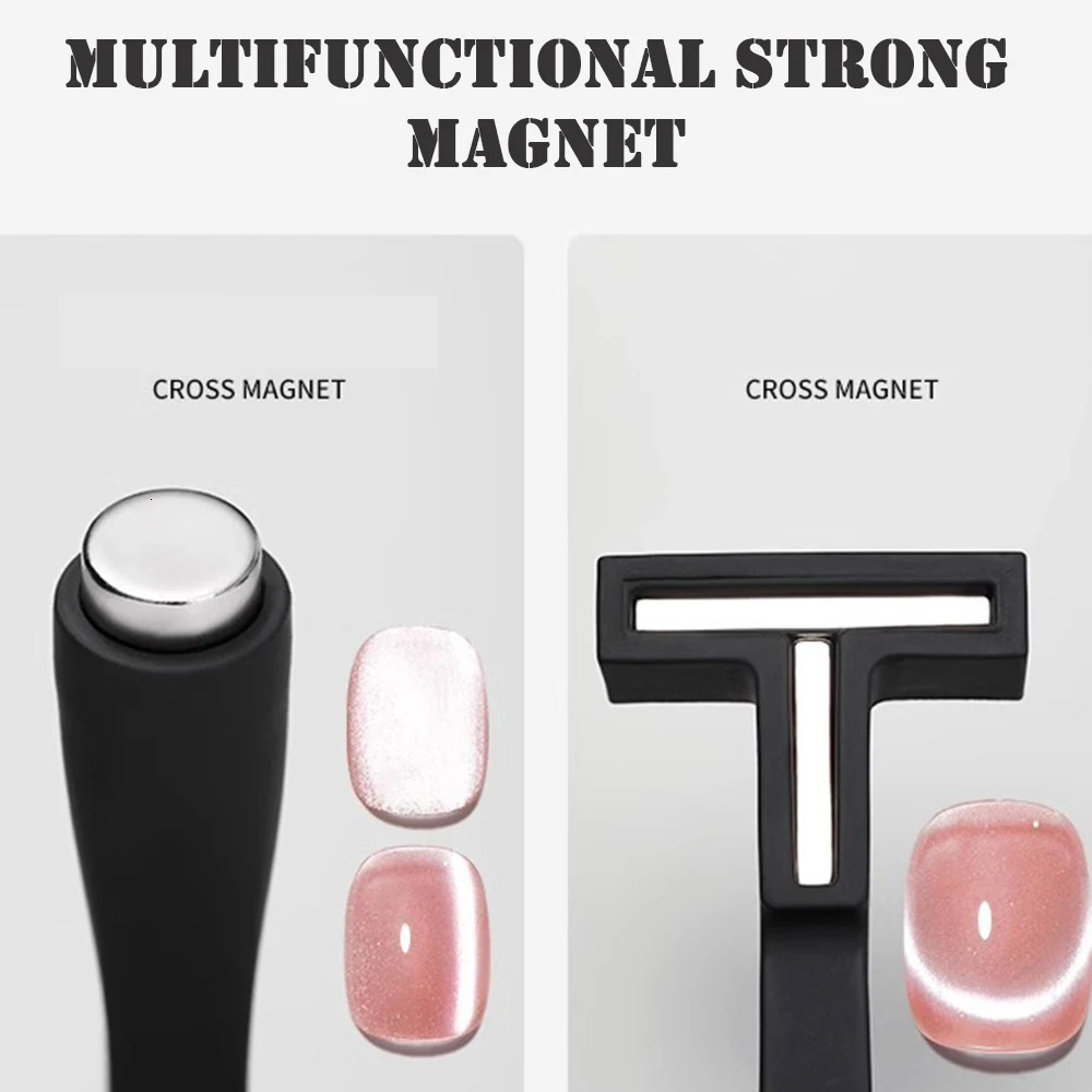 5 in 1 Nail Art Magnet Stick with Sleeve Cat Magnetic Gel for Nail Gel Polish Line Strip Multi-function Magnet Board Nail Tool 250107