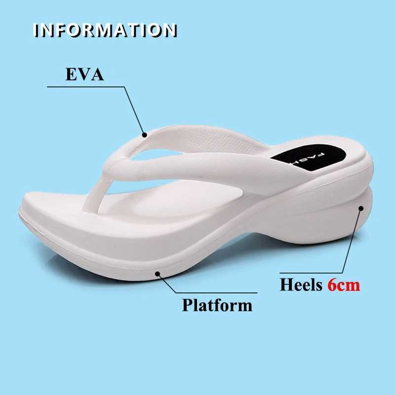 New Arrival JMPRS Thick Bottom Wedge Flip Cover Womens Summer Clip Toe Platform Sandals Womens Non slip Beach Slide Outdoor Slide T250108