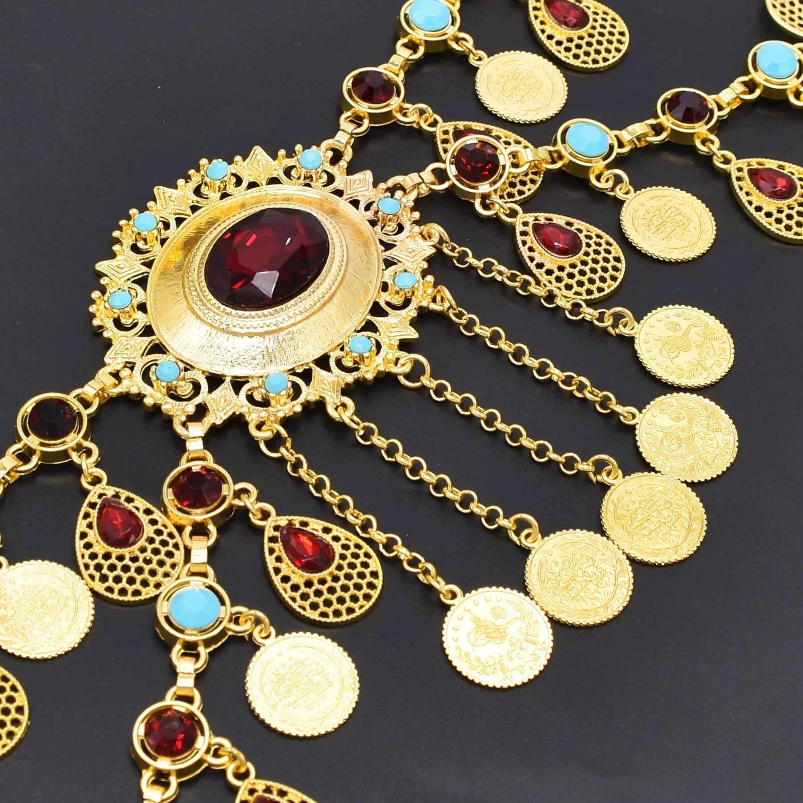 Gypsy Metal Hippie Boho Flower Turkish Bohemian Shimmy Dress Belt Belly Dance Waist Chain Coins Sexy Body Afghan Indian Jewelry 250107