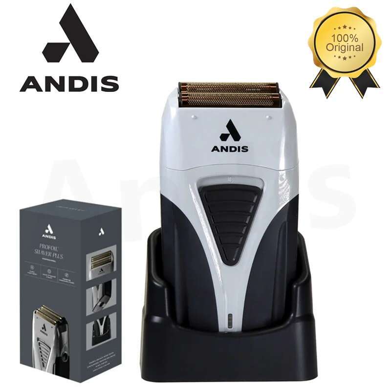 original Andis Profoil Lithium Plus 17255 Barber Hair Cleaning Electric For Men Beard Stubble Razor Titanium Foil Shaver