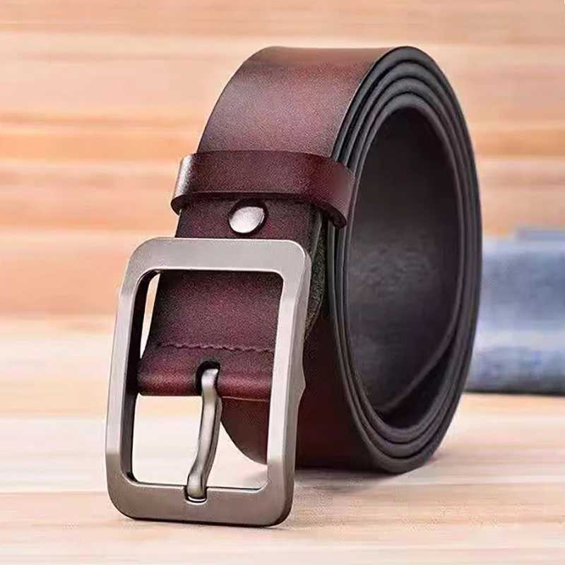 Japanese style simple waistband mens waistband new large size 100-130cm retro needle buckle mens waistband high quality W250109