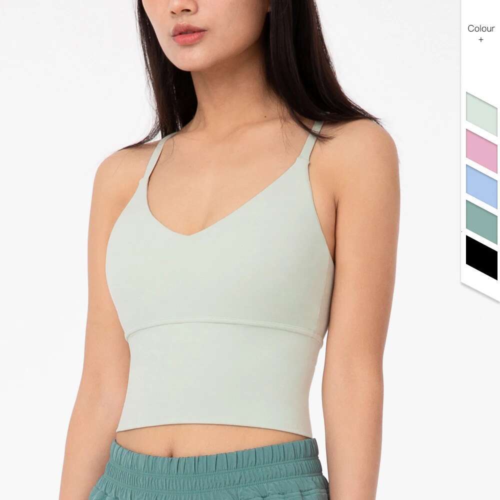 Vnazvnasi Push-Up Yoga Vest Sexy Backless Running Tops Quick Dry Anti-Friction Gym Bra V-Neck Padded Female Fiess Tops
