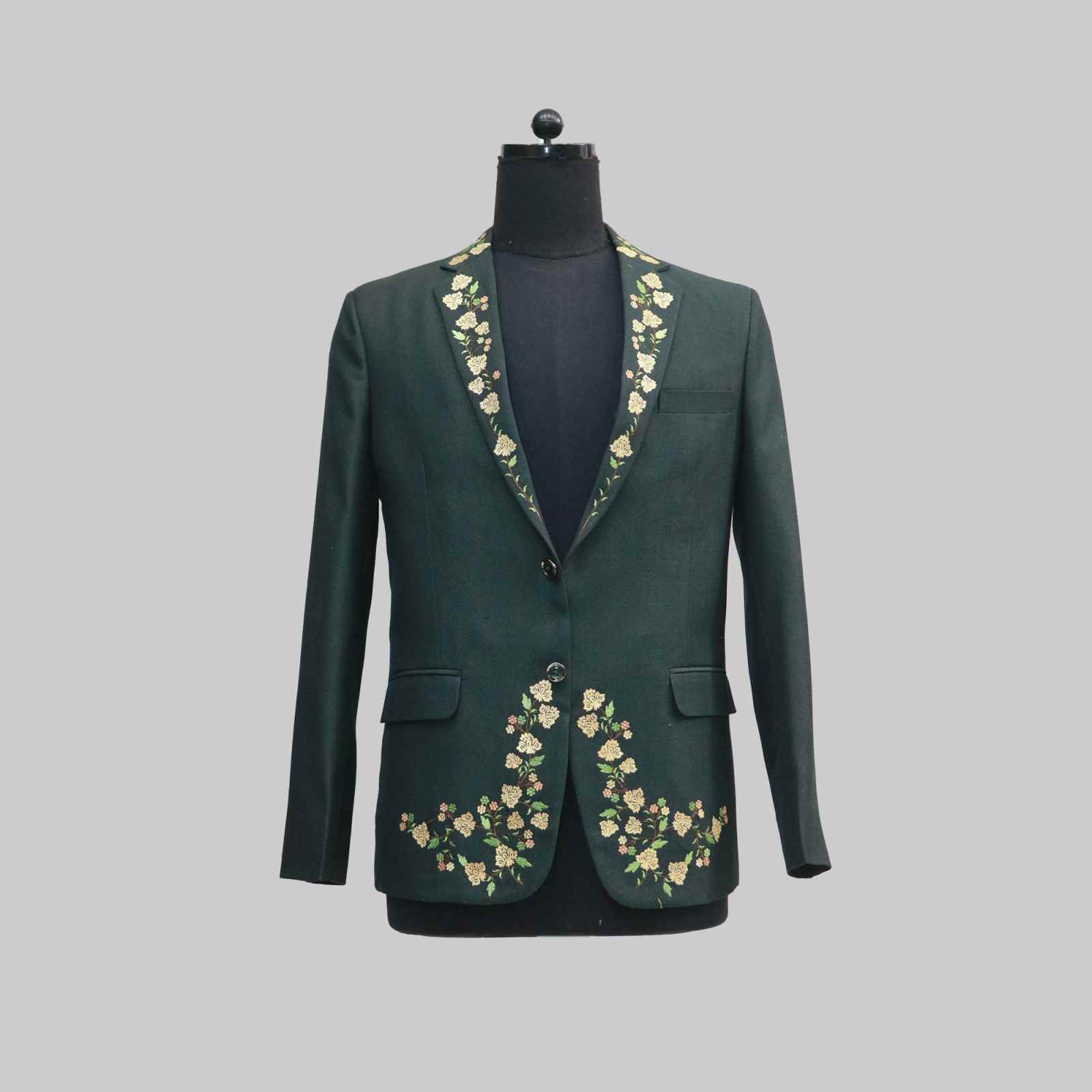 Classic Customized Slim Fit Groom Tuxedos Designer New Fashion Mens Jackets Appliques Two Button Notched Lapel Business Pockets Bridegroom Tailor Made