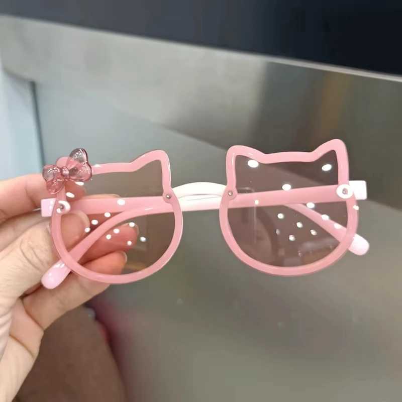 Childrens Cute Set Sunglasses Acrylic Bow Outdoor UV Protective Sunglasses Baby Girls Classic Children Boys UV400 Glasses W250109