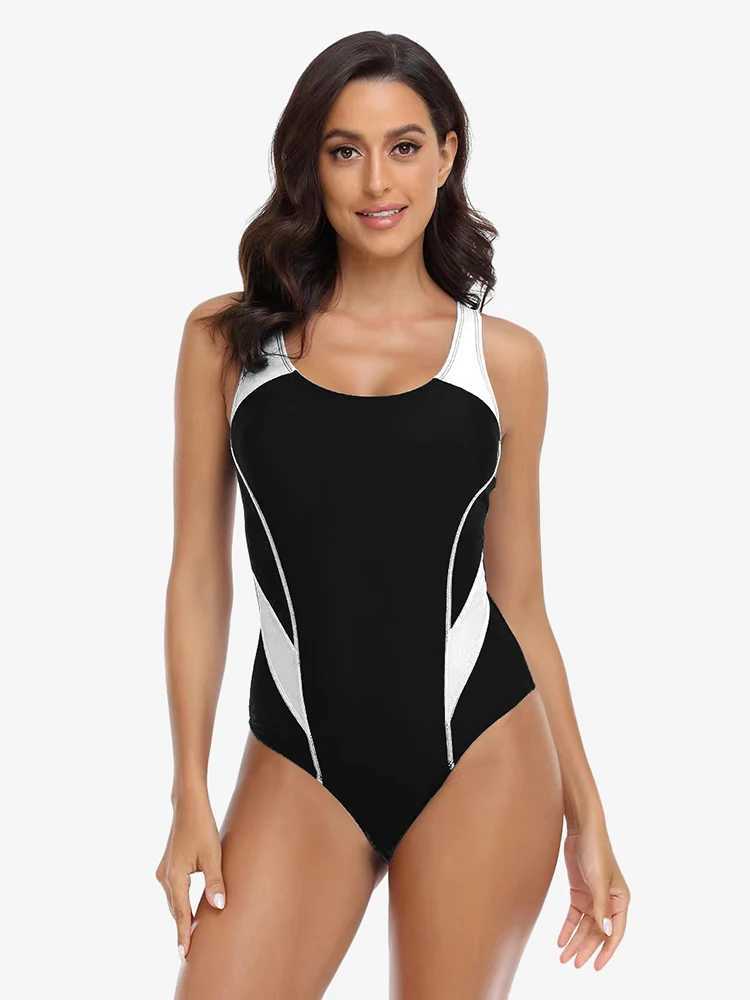 Riseado One Piece Swimsuit Woman Sports Swimwear Women Rashguard Summer Beachwear New Swimming Suit Raceack Bathing SuitsXJ240108