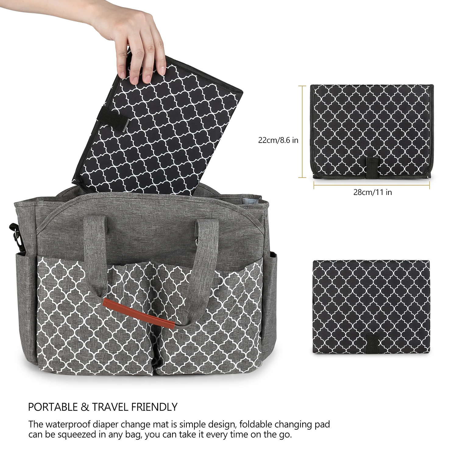 Portable Travel Waterproof Changing Pad Diaper Multifunction Portable Baby Diaper Cover Mat Clean Hand Folding Diaper Bag 250109