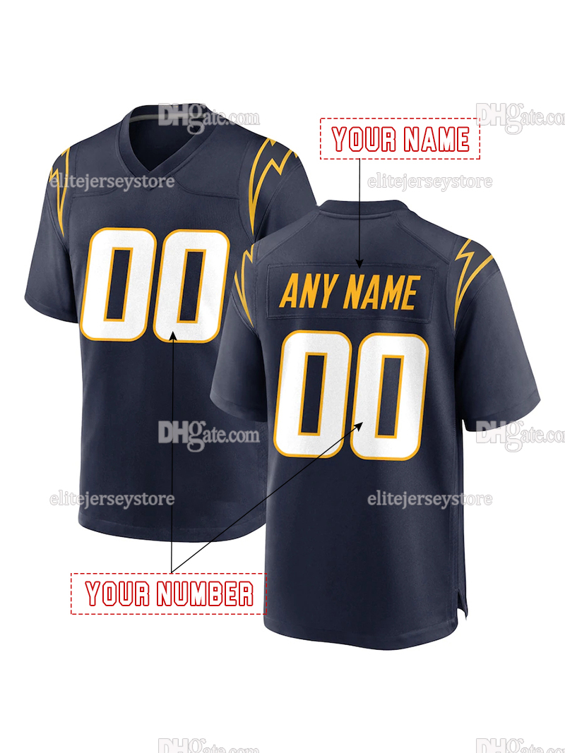 Personalized Custom Football Jersey McConkey Herbert Tomlinso Men Women Youth Any Name Number Embroidered Letter Number Design Polyester