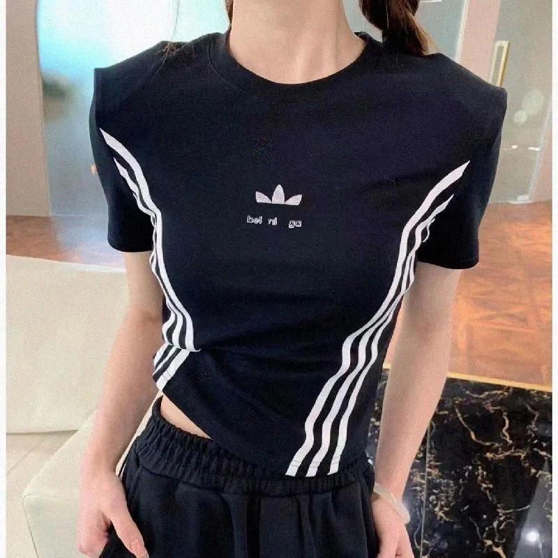 T-Shirt A Maniche Corte Sottile Camicia Da Donna Rotonda Da…