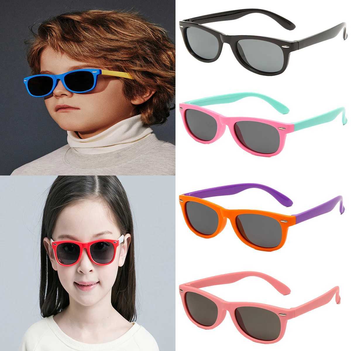 Cute retro silicone sunglasses for children outdoor sweet sunglasses for girls and boys childrens UV400 anti blue light sunglasses W250109