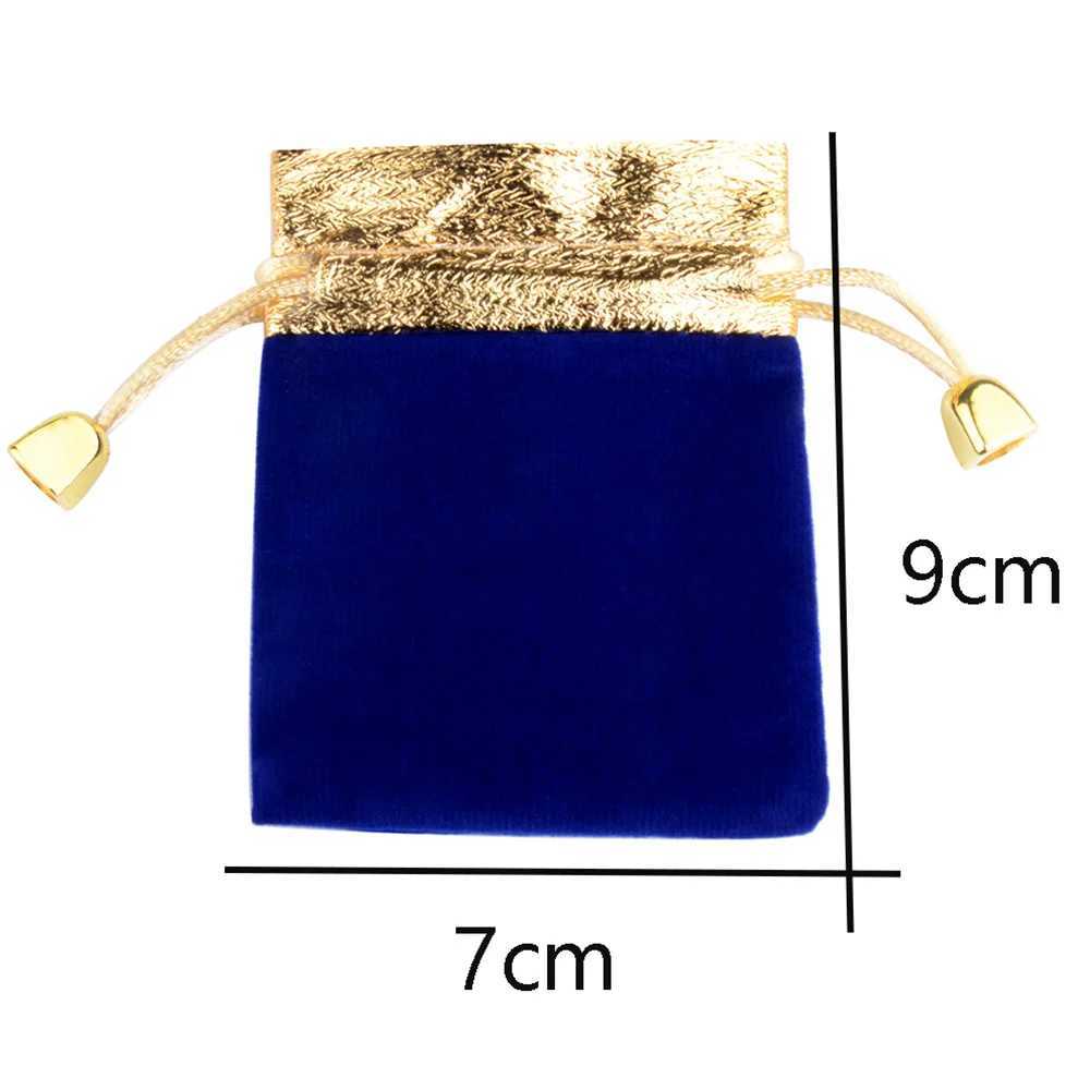 Multi size brushed velvet gift candy bag with vintage gold decoration used for weddings Christmas parties candy jewelry packaging W250109