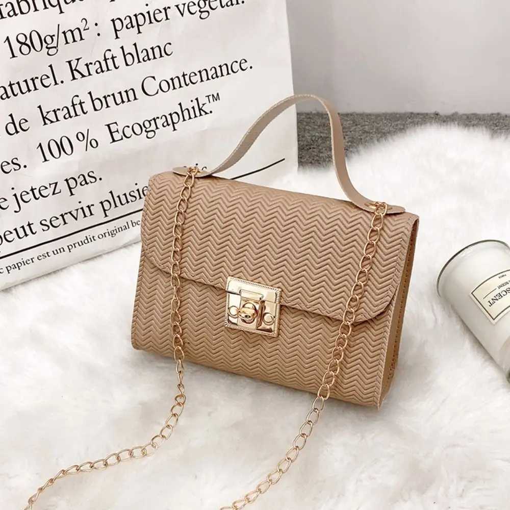 Single Shoulder Bag Fi Women Handbag Solid Color Casual Mini Bag Female Chain Shoulder Pouch Ladies Leather BagXJ250108