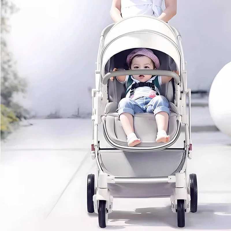Baby stroller can sit down and lie down foldable in both directions high landscape for newborns one handed series W250109