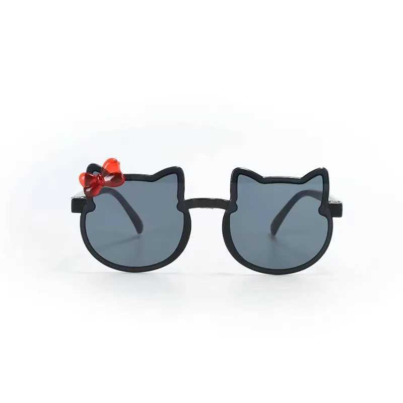 2024 New Summer Childrens Sunglasses Pink Bow Sunglasses Little Girl Super Cute Baby Color Childrens Fashion Glasses W250109