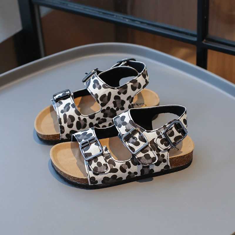 Childrens Fashion Boys Sandals Fashion Leopard Snow Shoes Childrens Summer Shoes Neutral 2024 New Beach Sandals Open Lace Soft W250108