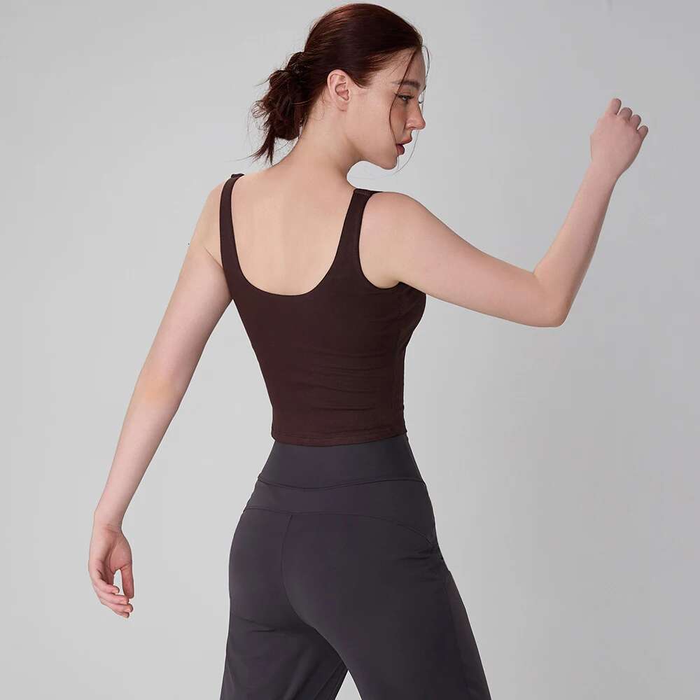 Vnazvnasi 2024 New Design Womens Strappy Longe Sports Double Spaghetti Strap Workout Bra Yoga Crop Tank Top Fashion Style