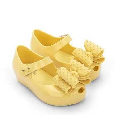 Mini childrens sandals 2021 new original girls jelly sandals bow childrens sandals childrens beach shoes anti slip childrens shoes W250108