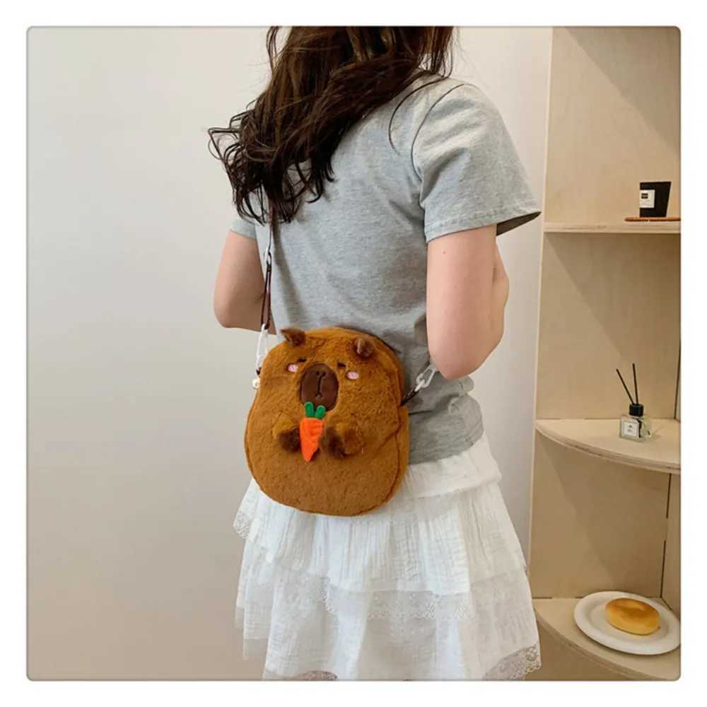 Large Capacity Capybara Plush Shoulder Bag Carto Capybara Handbag Unisex Capybara HandbagXJ250108
