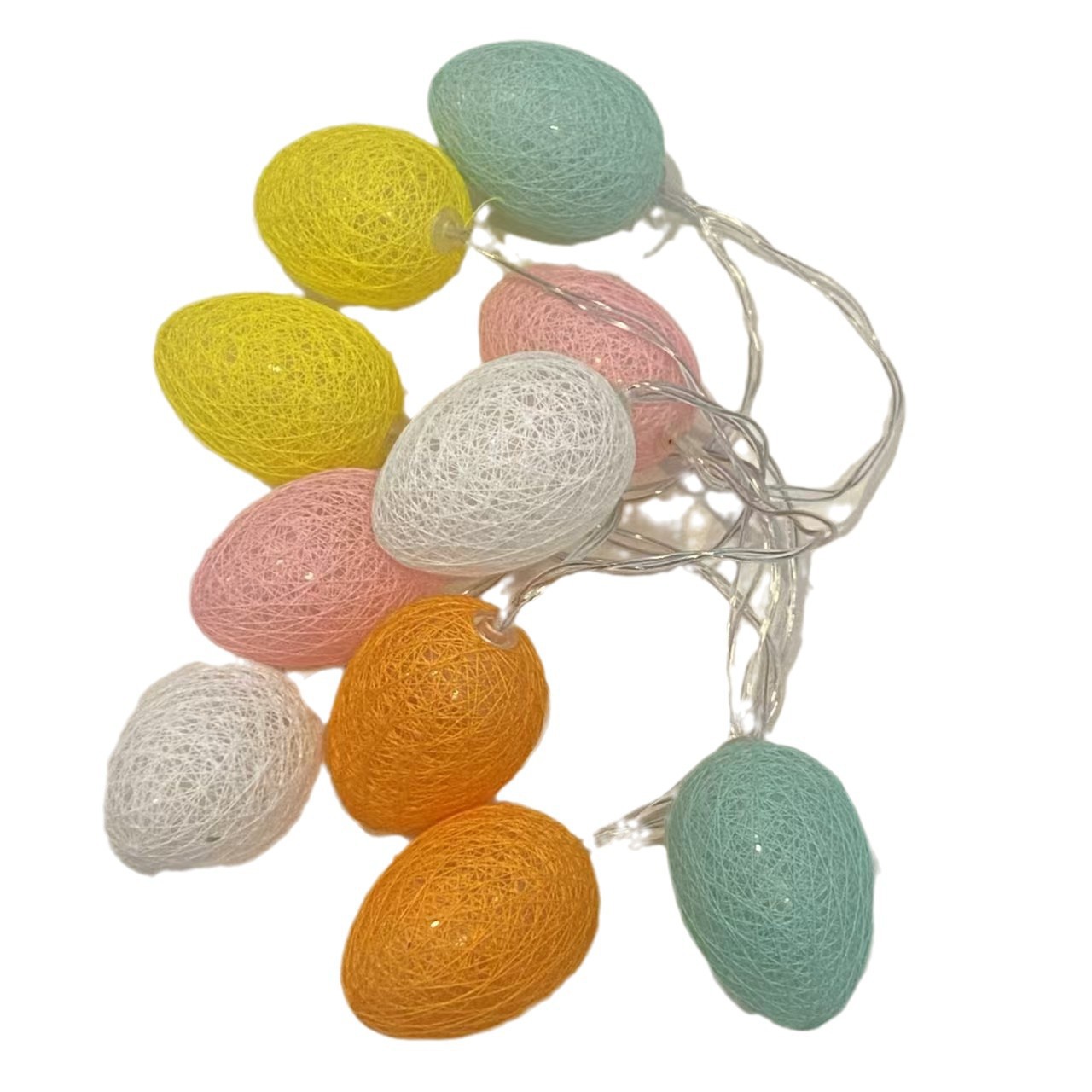 LED lights Easter decorative lights string cotton eggs holiday creative lights string party funny night lights atmosphere lights printed egg