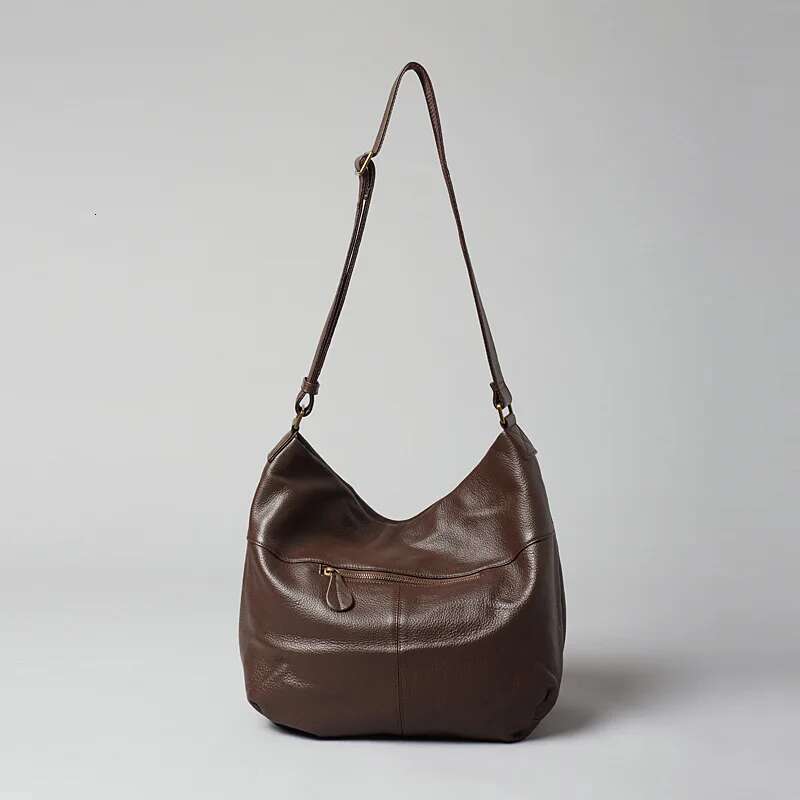 Slouchy Style Large Capacity Tote Bags For Women 2025 New Soft Genuine Leather Single Shoulder Crossbody Bag Travel Shopper Hobo