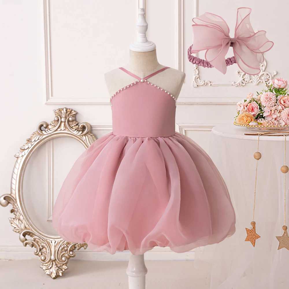 Formal Ceremony Princess Dress For Girl Children Costume Beading Par Birthday Dresses Elegant Girls Clothes Wedding Gown 3-8YXJ250108