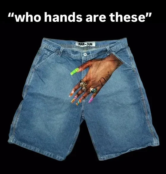 Hip Hop Hand Shorts Pants Mens Graphic Print Retro Blue Baggy Denim Gym Gothic Harajuku Sweatpants Basketball Y2K 250106Z