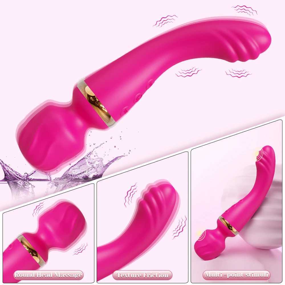 2025 Strong AV Vibrator G Spot Magic Wand Clitorise Stimulator puissant vibration Dildos 10 Modes Masseur Adult Sex Toys for Woman 18