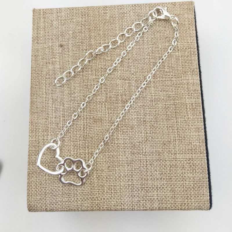 Cute Hollow Heart Dog P Charm Bracelet Cat Footprint Adjustable Bracelets For Girls Women JewelryXJ250109
