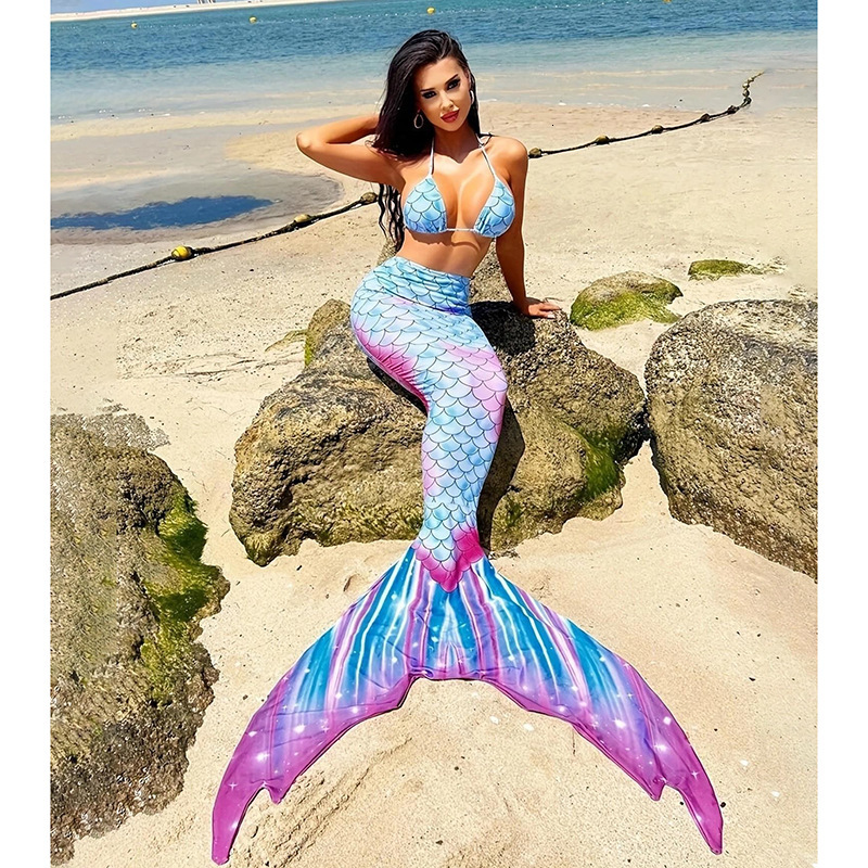 2025 New Beauty Fish Tail Swimsuit Three Piece Set Adult Sexy Bikini Party Designer Trendy Beach Swimsuit