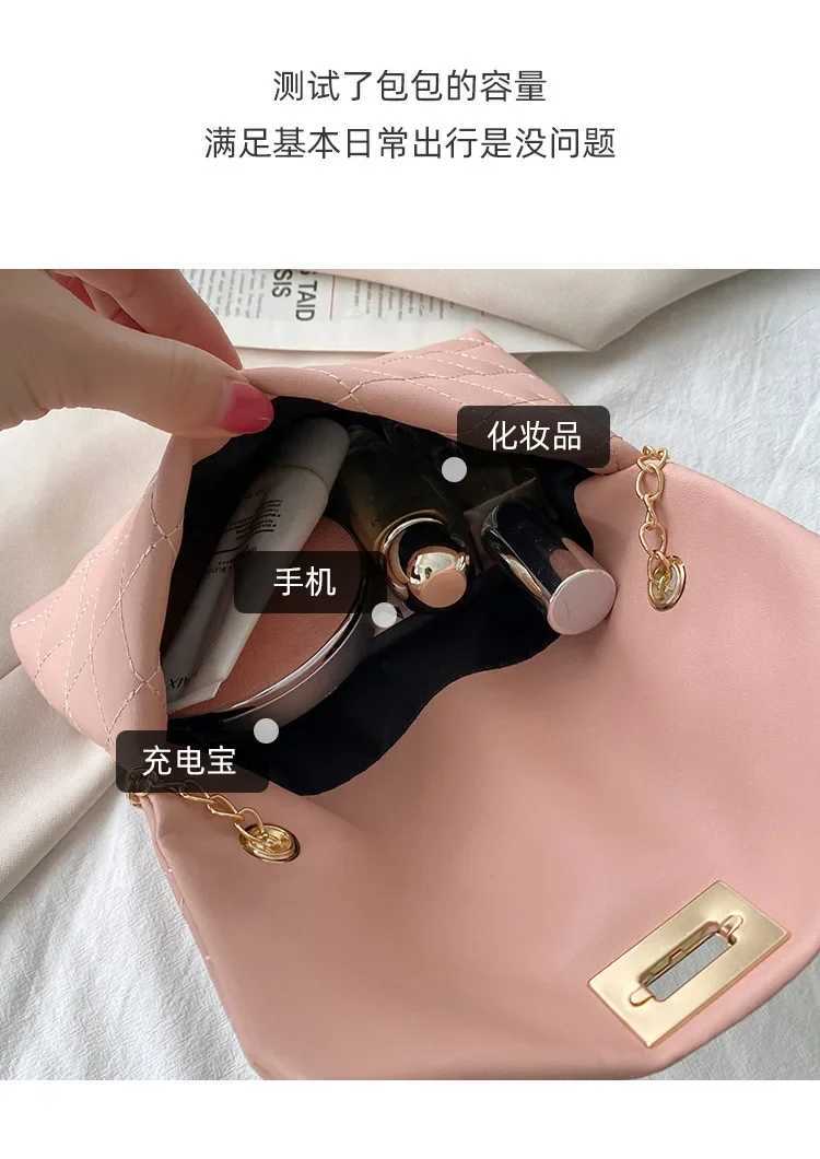 Womens Bag New Embroidered Lingge Small Square Bag Elegant and Persalized Shoulder Bag Crossbody BagXJ250108
