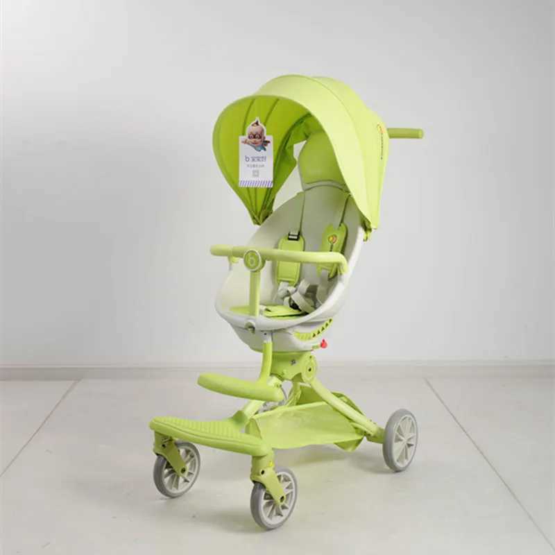 Portable folding luxury travel stroller for children high view four-wheel shock-absorbing lightweight stroller W250109