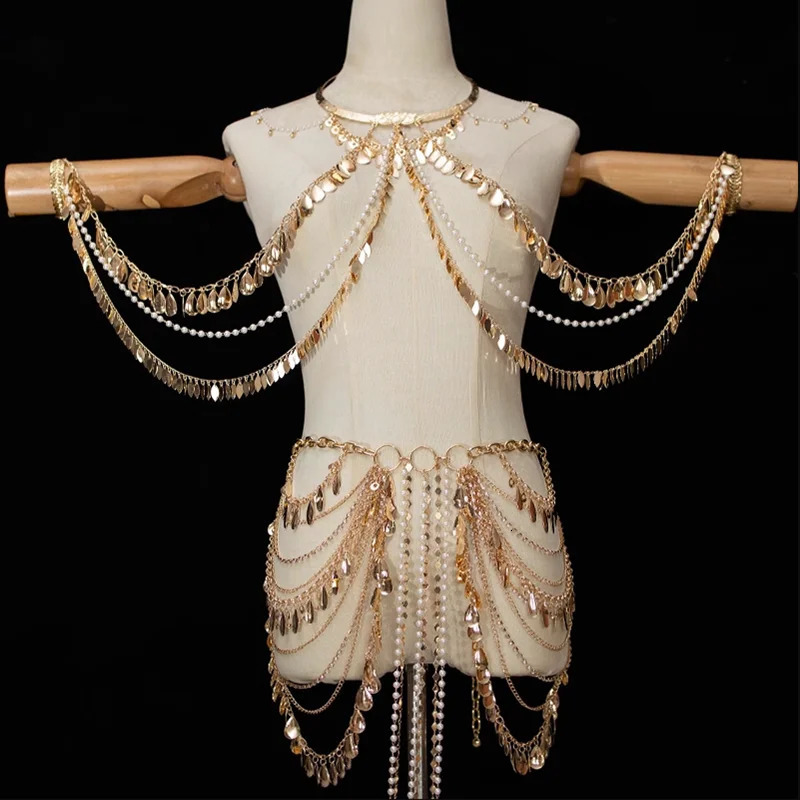 Body Jewelry Tassel Hanfu Vintage Body Accessories Alloy Body Chain Dance Waist Chain Ancient Sex Exotic Ethnic Body Jewelry 250107