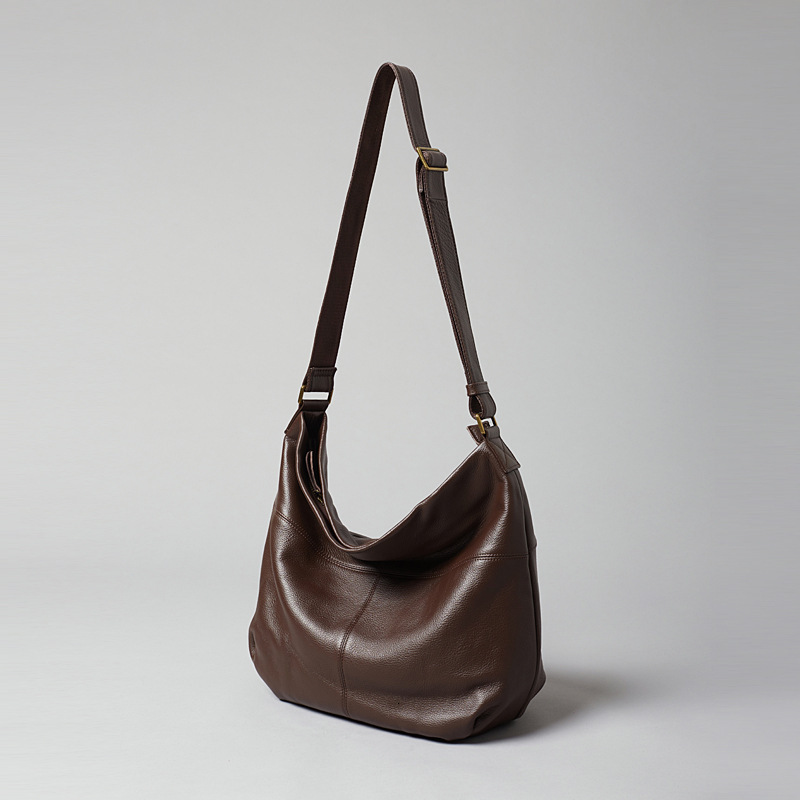 Slouchy Style Large Capacity Tote Bags For Women 2025 New Soft Genuine Leather Single Shoulder Crossbody Bag Travel Shopper Hobo