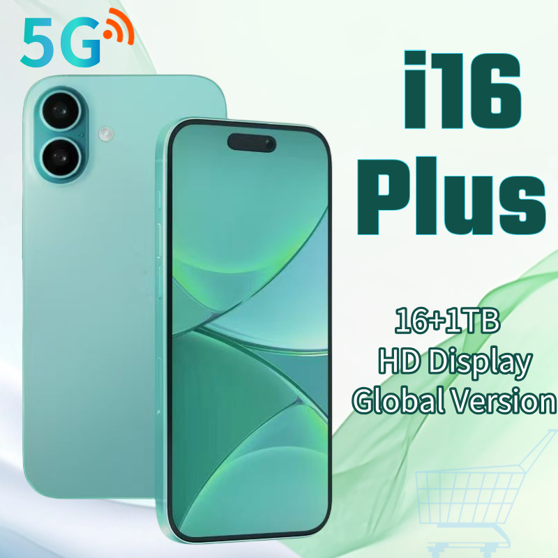High Definition i16 Plus Android Smartphone - Fully Unlocked for International Use with Large Storage Capacity cellphone