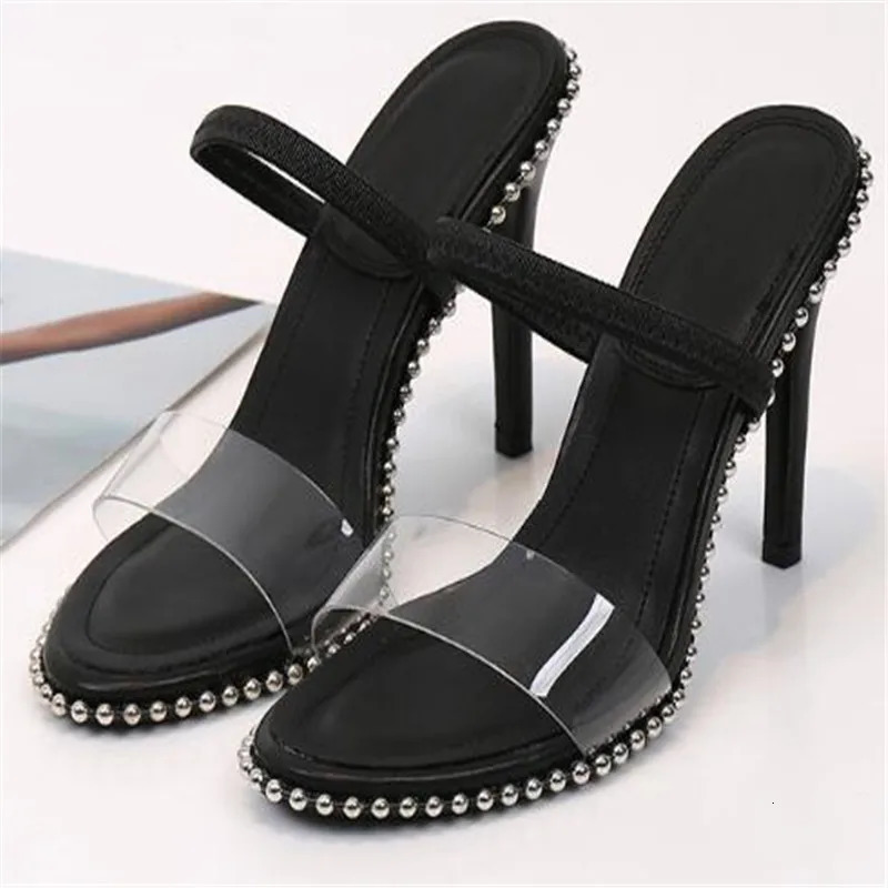 Women Shoes Summer Fashion Women Sandals Female Platform Sandals Rivet Metal Pumps Wedding Women High Heels 9cm and 7cm 250106