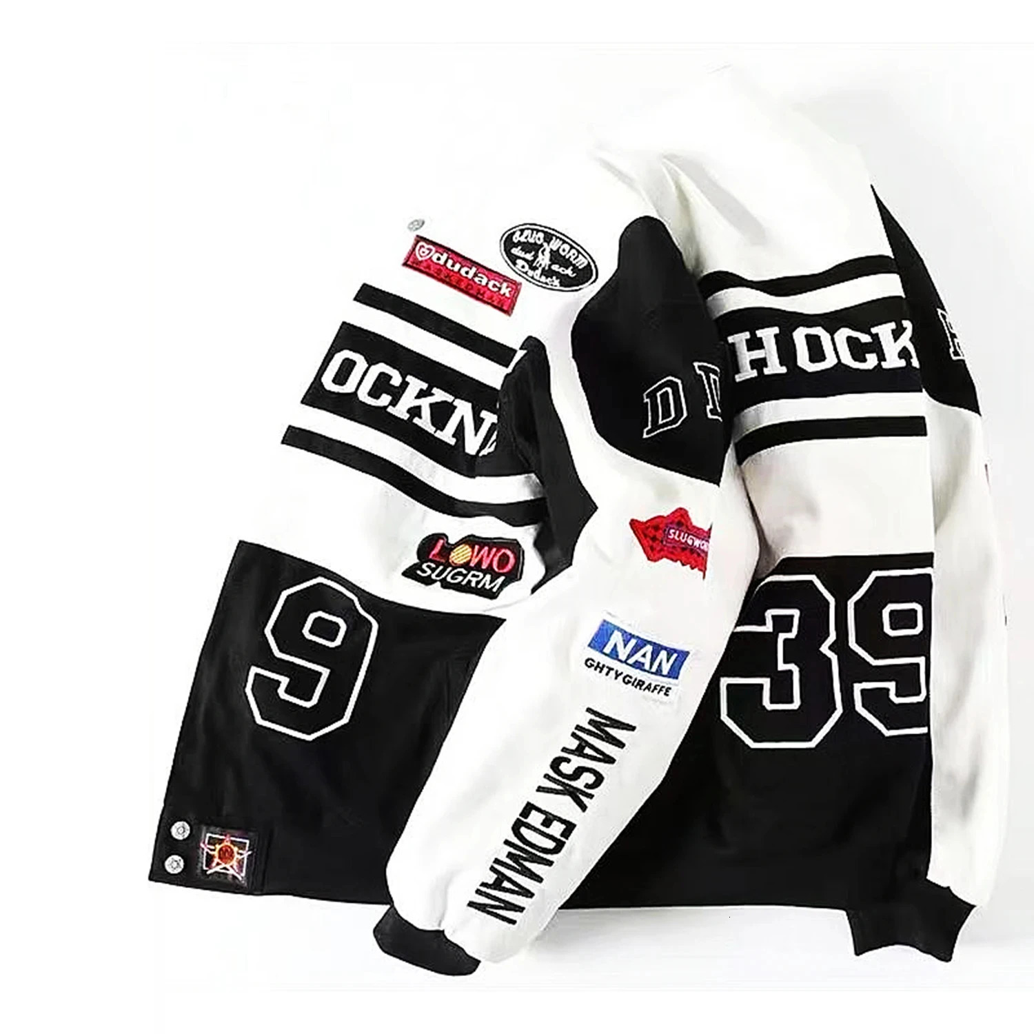 y Motorcycle Racing Jacket Long Sleeve Top Unisex American Bombers Spring Autumn Hip Hop High Street Bomber Varsity 250109